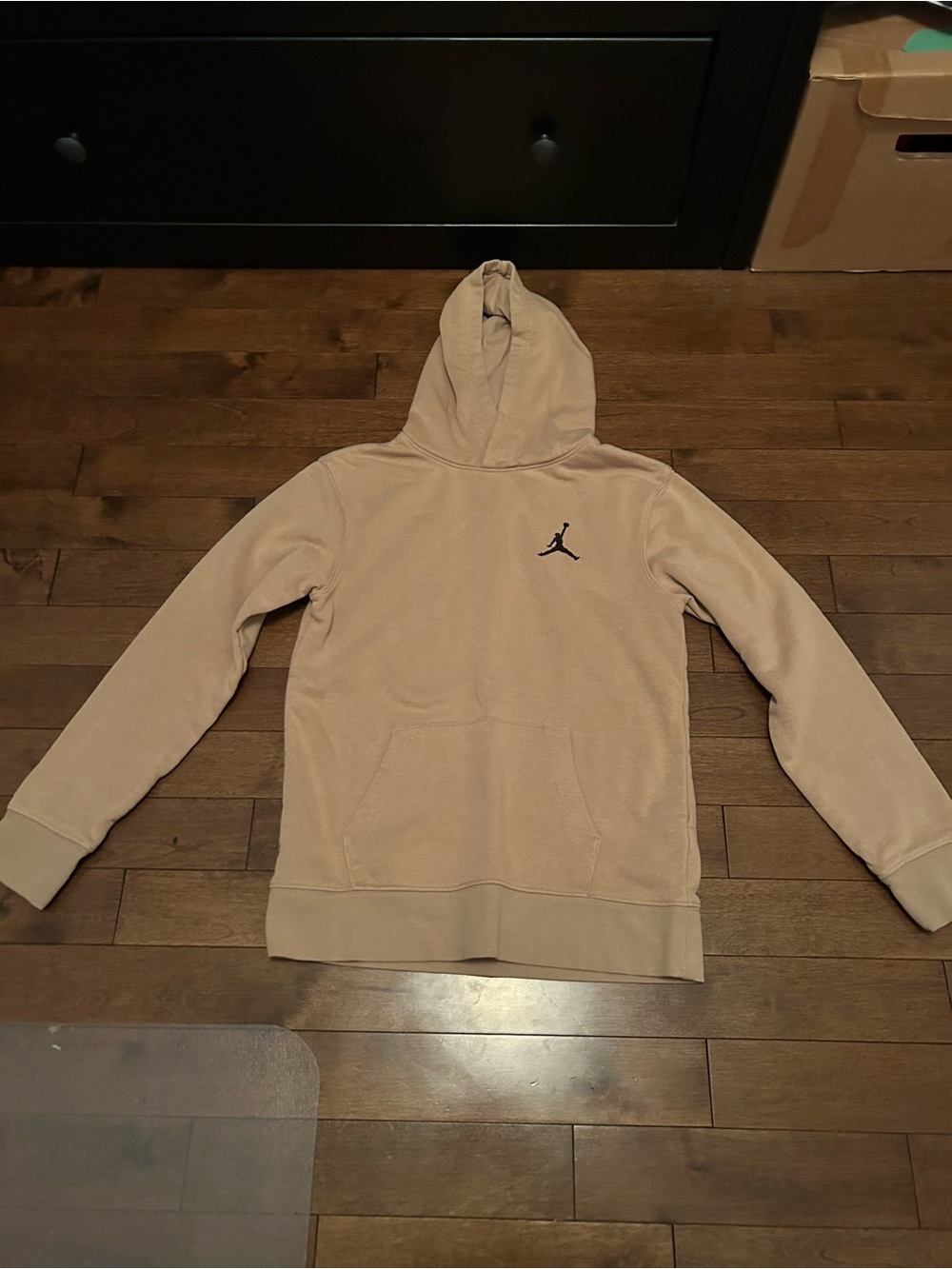 Jordan Youth Tan Hoodie with Black Jumpman